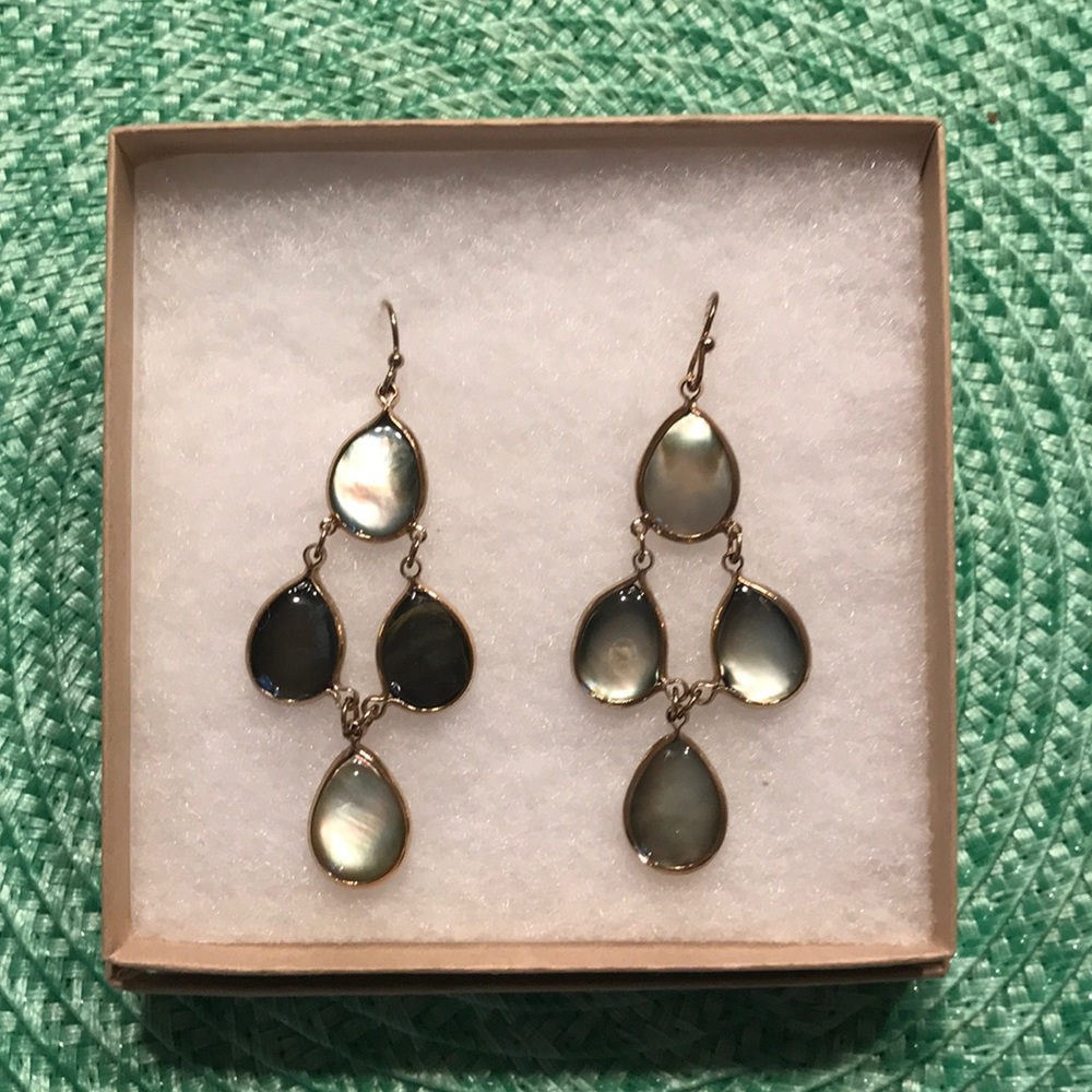 NWOT Handmade Mother of Pearl Drop Earrings